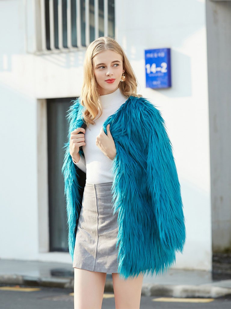 Faux Fur Coat Long Sleeve Oversized Winter Coat
