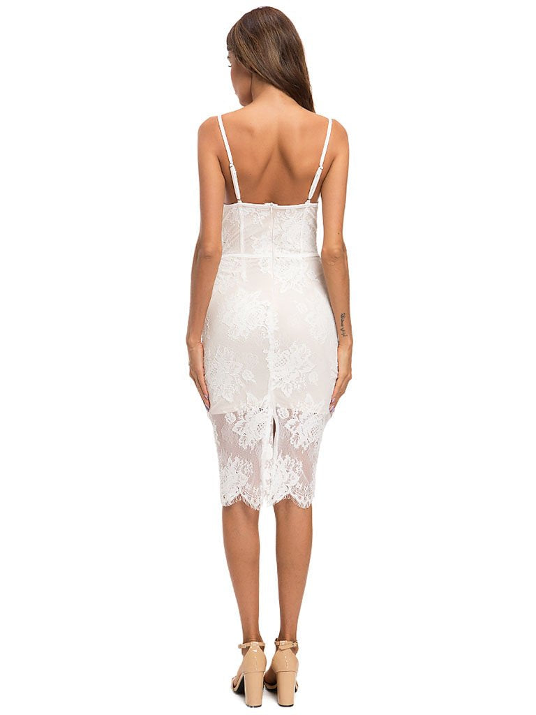 Spaghetti Strap Lace Vintage Party Dress