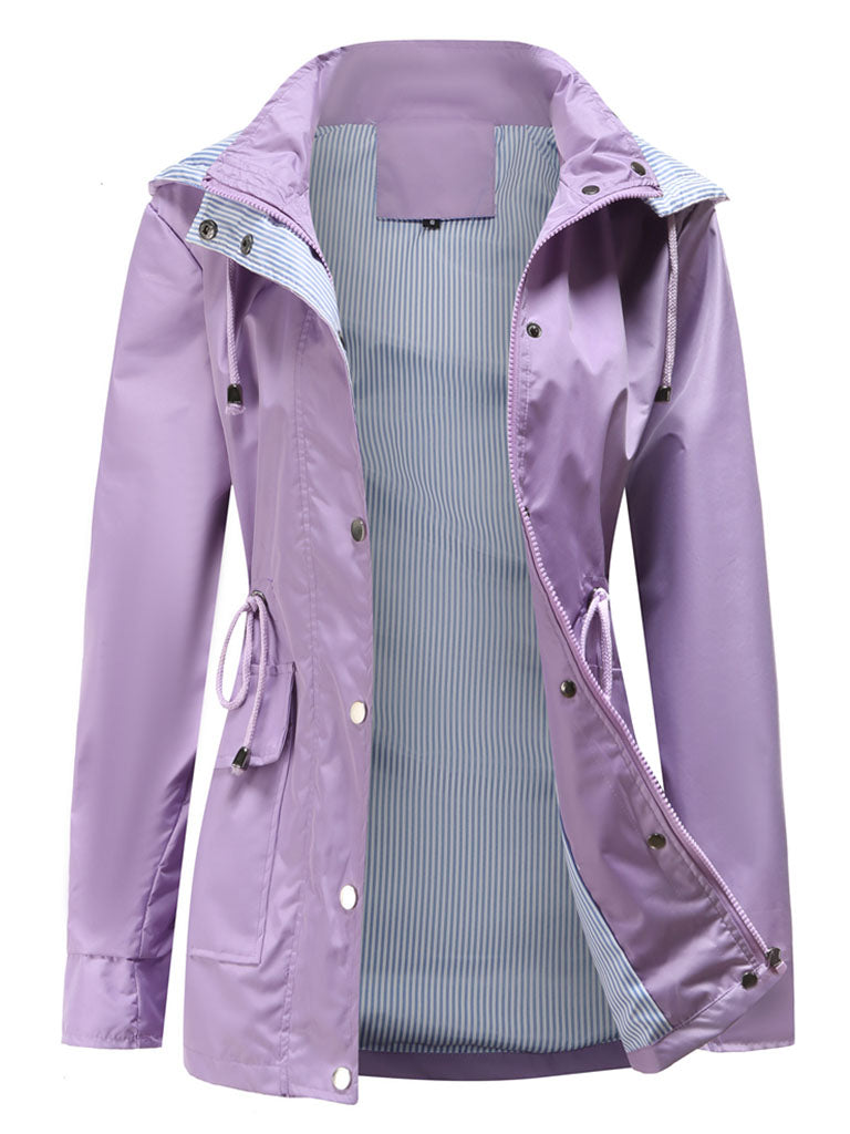 Jacket Daily Going Out Fall Winter Casual Solid Color Hoodie Sporty Jacket