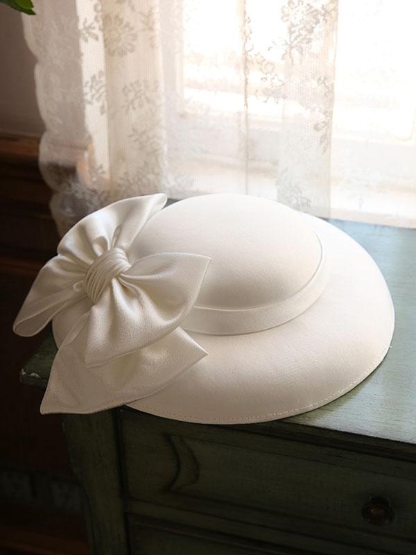 Big Sweet Bow Satin Vintage Audrey Hepburn Same Style 1950S Hat