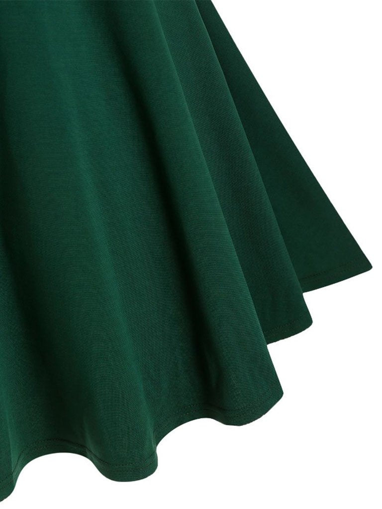 1950S Bow Collar Swing Dress