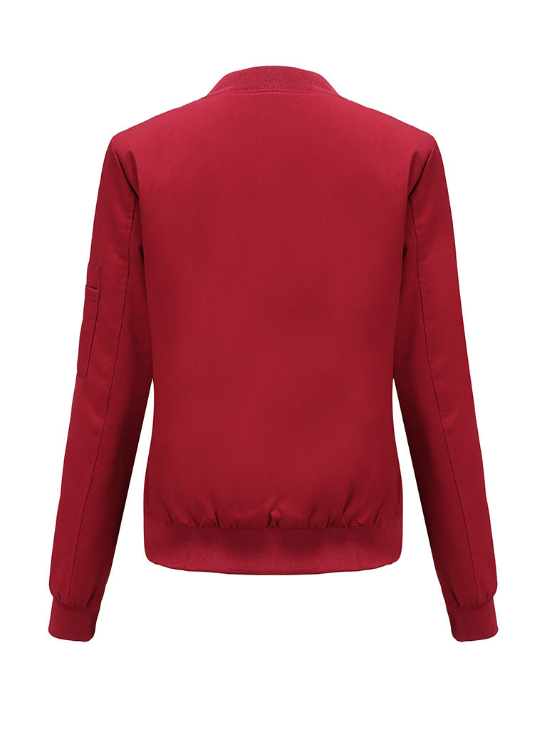 Jacket Street Daily Fall Winter Casual Solid Color Stand Collar Jacket