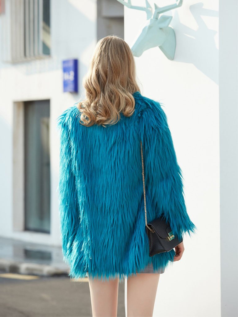 Faux Fur Coat Long Sleeve Oversized Winter Coat