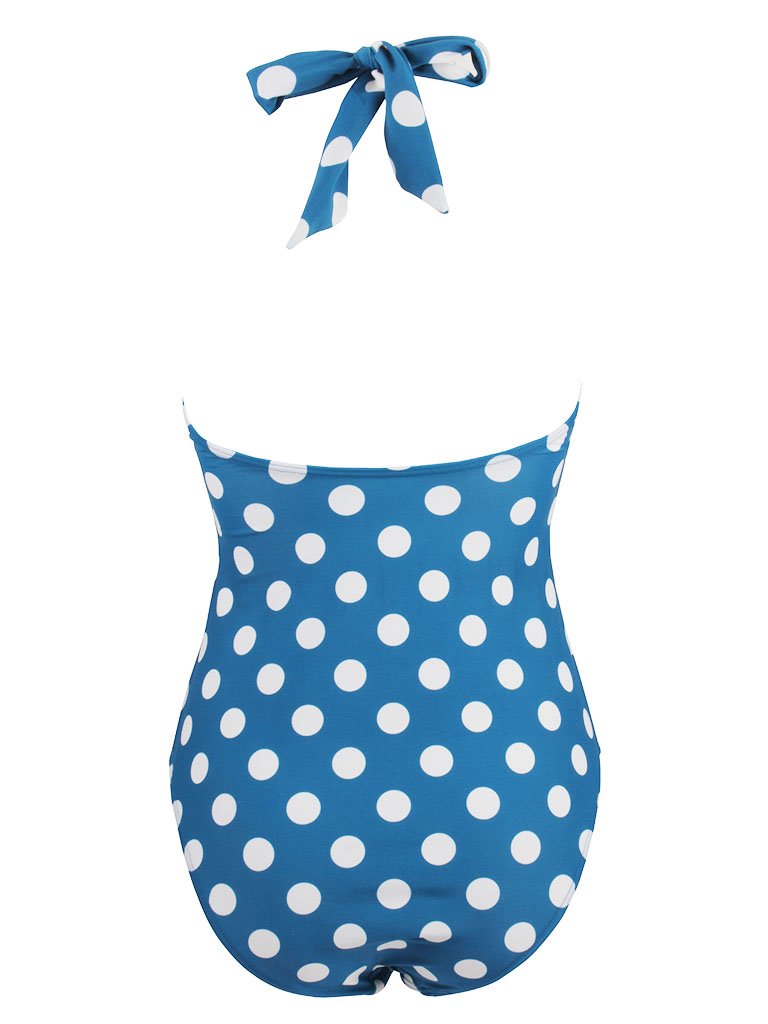 Vintage Style Dots One Piece Bikini Swimwear