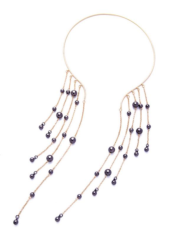 Tassel Pendant Cuff Choker Waterfall Necklace