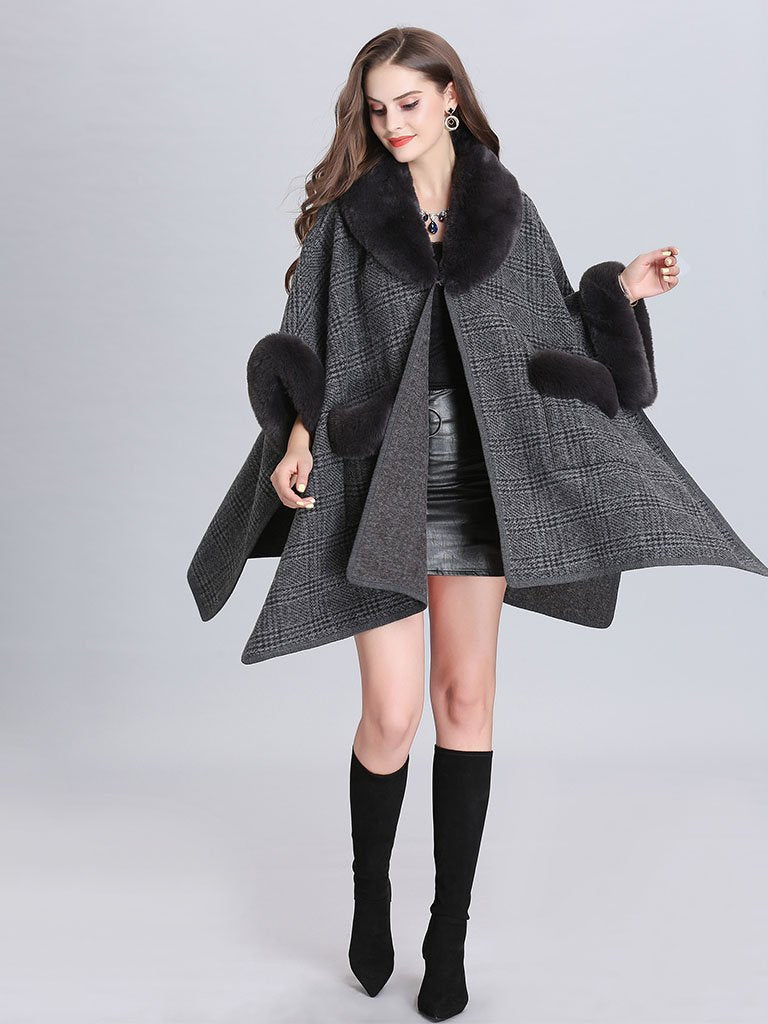 Faux Fur Coat Gingham 's Overcoat