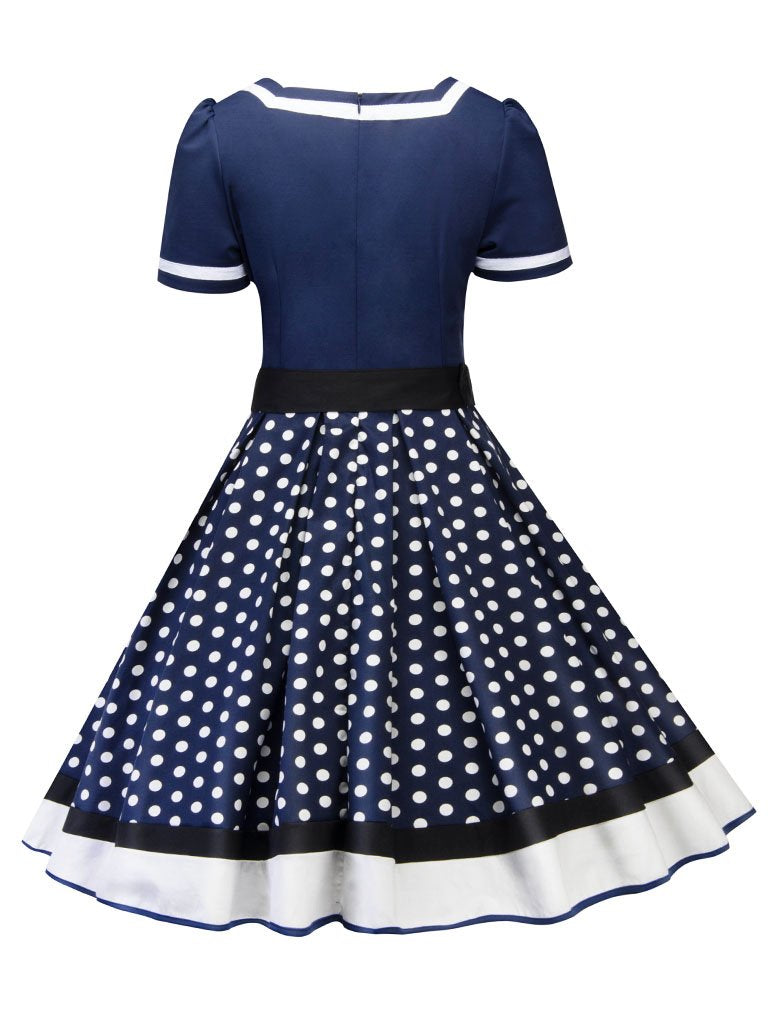 Polka Dots A Line Vintage Dress