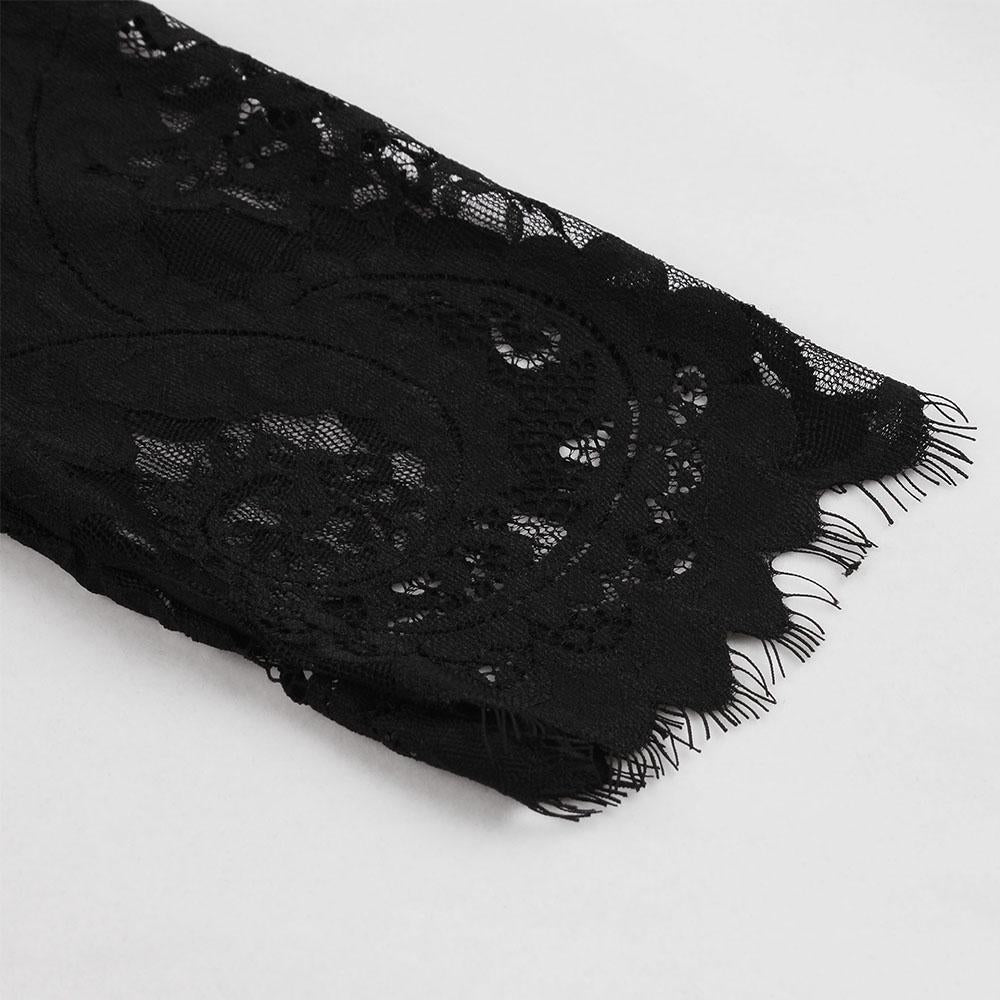 Black Lace 1960S Vintage Bodycon Dress