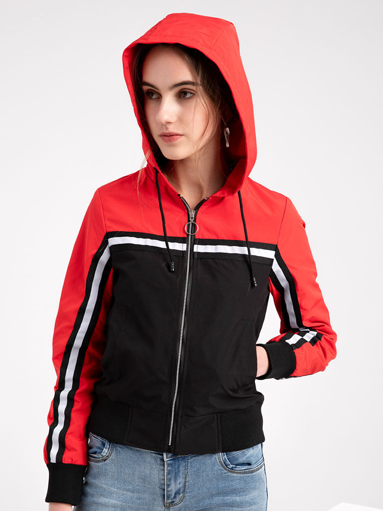 Jacket Street Daily Fall Winter Casual Two tone Stand Collar Jacket