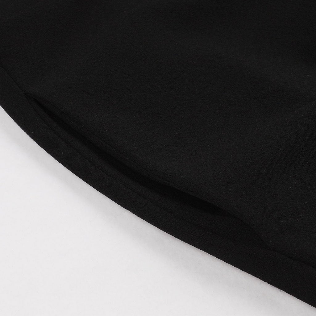 With Pocket Semi-Sheer A Line Black 50S Dress