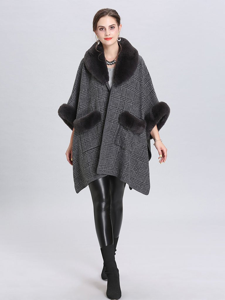 Faux Fur Coat Gingham 's Overcoat