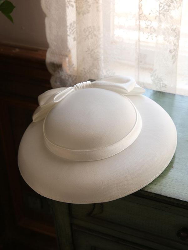 Big Sweet Bow Satin Vintage Audrey Hepburn Same Style 1950S Hat