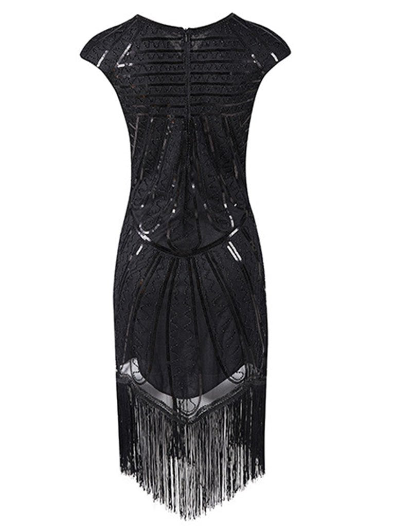 1920S Sequin Fringed Gatsby Dress