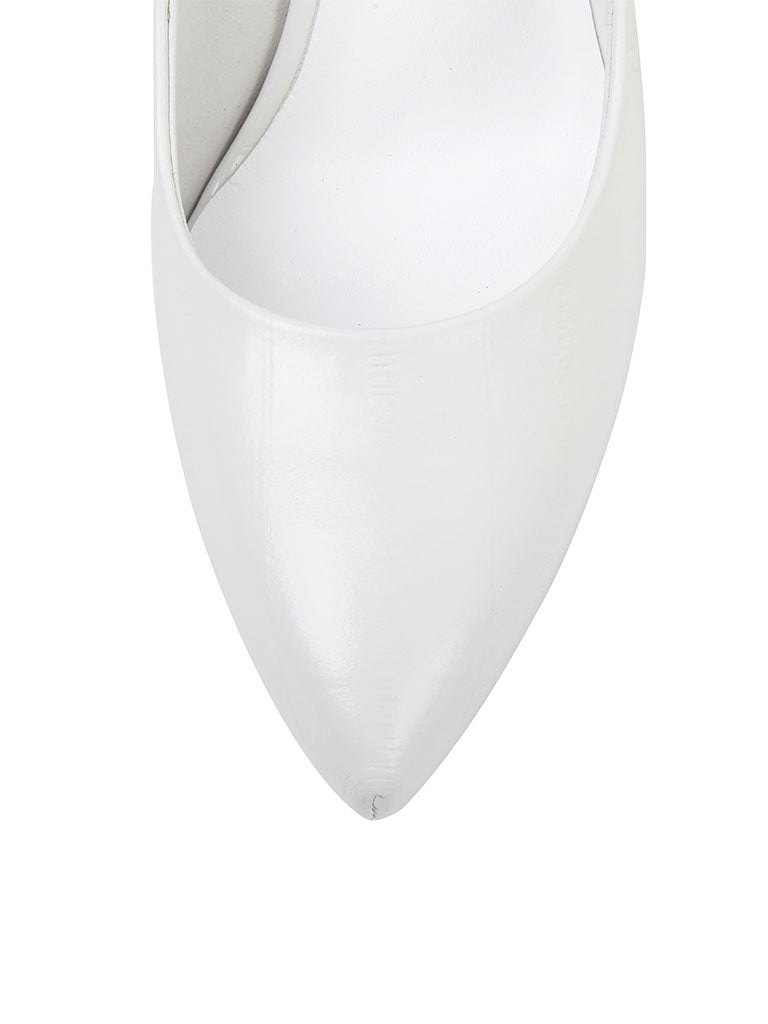 10.5CM High Heel Platform Pointed Toe Leather Shoes