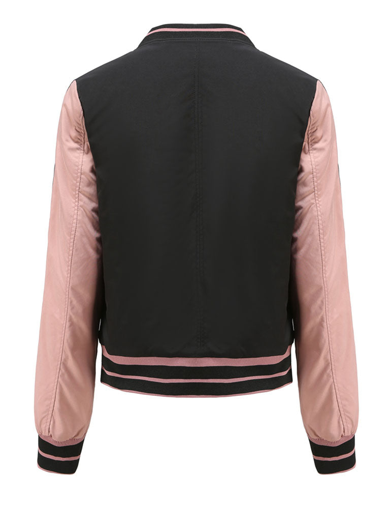 Jacket Street Daily Fall Winter Casual Two Tone Stand Collar Sporty Jacket