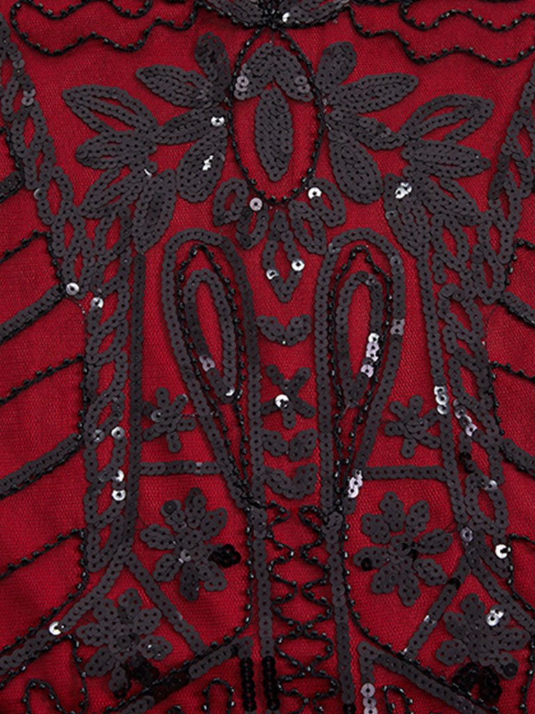 5Color 1920S Sequined Fringe Gatsby Flapper Dress