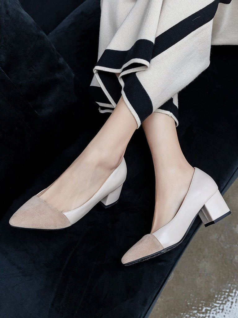Stiletto Heel Pointed Toe PU Vintage Shoes