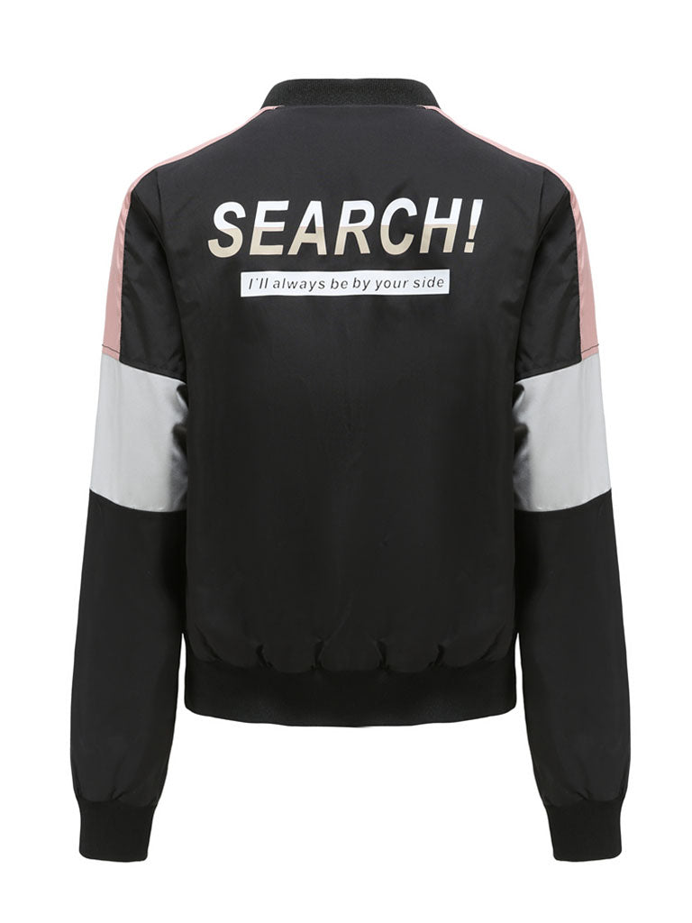 Pilot Style Jacket Daily Fall Winter Casual Two tone Stand Collar Sporty Jacket
