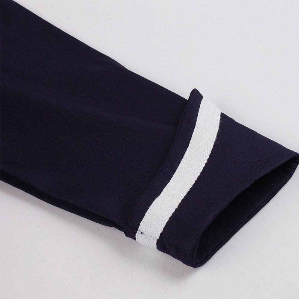 Navy 1950s V Neck Vintage Swing Dress