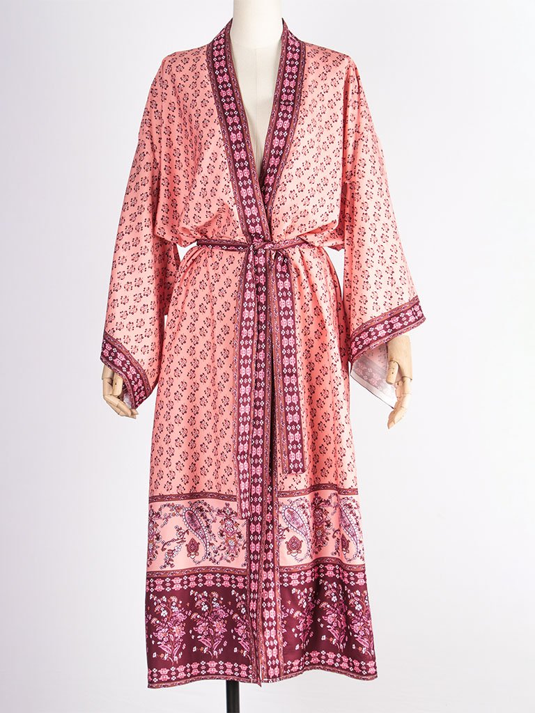 Boho Dress Bikini Cover Up Long Kimono Beach Dress For Women