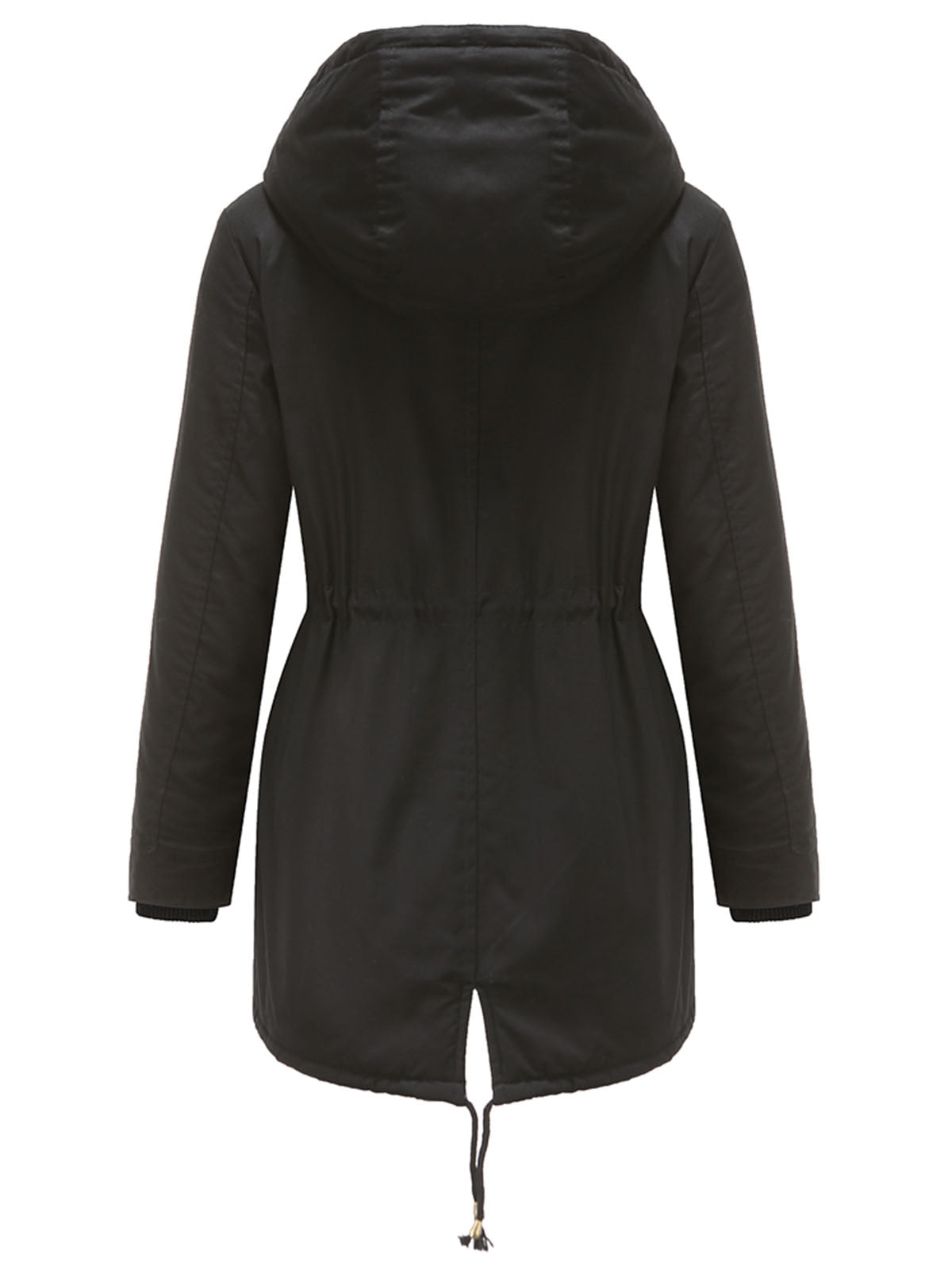 Parka Coat Street Daily Winter Plush Long Coat Solid Color Oversized Fur Warm Coat