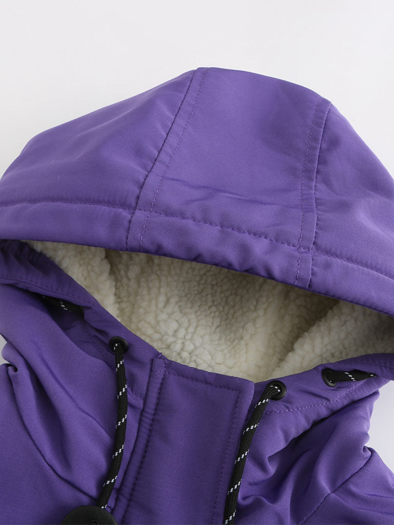 Parker Coat Daily Going Out Fall Winter Casual Waisted Solid Color Oversized Hoodie Coat