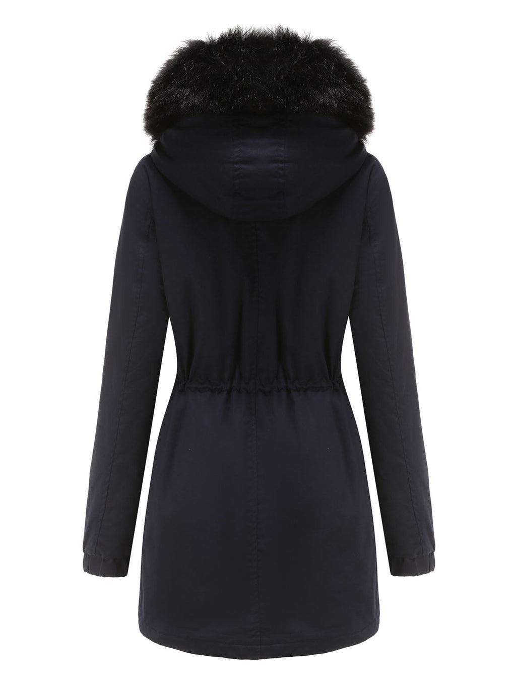 Parka Coat Street Plush Winter Hoodie Coat Solid Color Oversized Fur Warm Coat