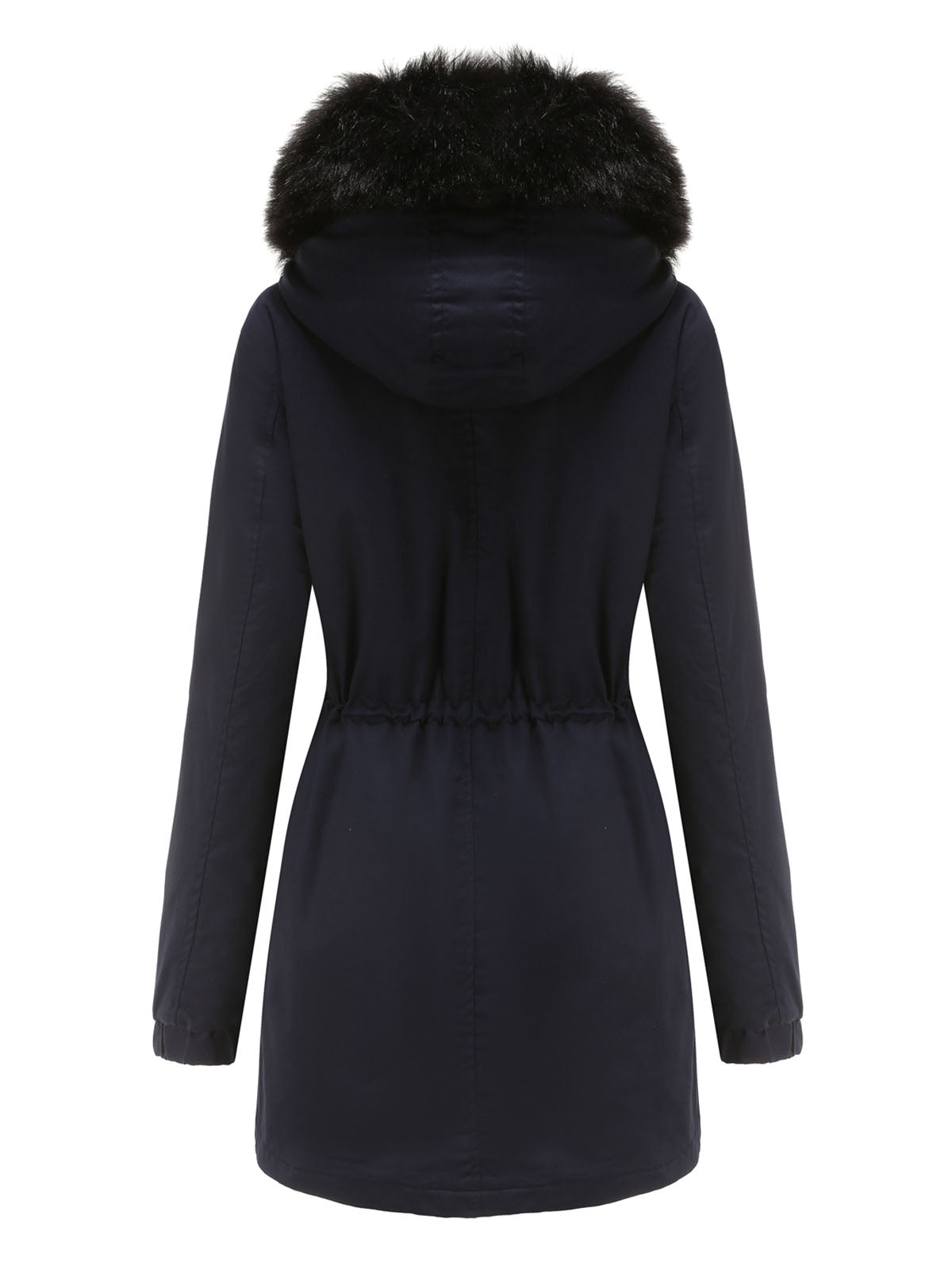 Parka Coat Street Plush Winter Hoodie Coat Solid Color Oversized Fur Warm Coat