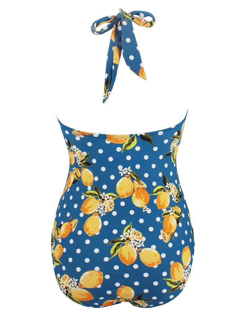 Vintage Style Floral One Piece Bikini