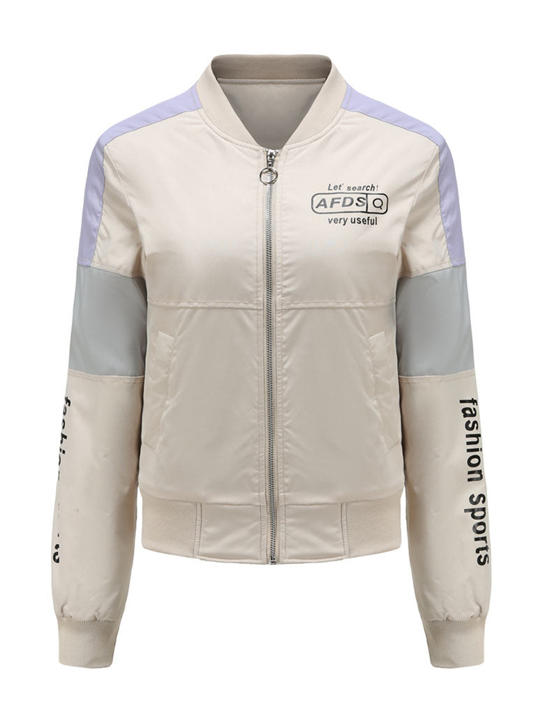 Pilot Style Jacket Daily Fall Winter Casual Two tone Stand Collar Sporty Jacket