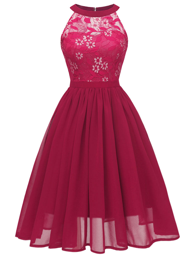 Lace Round Collar 50s 60s Dress