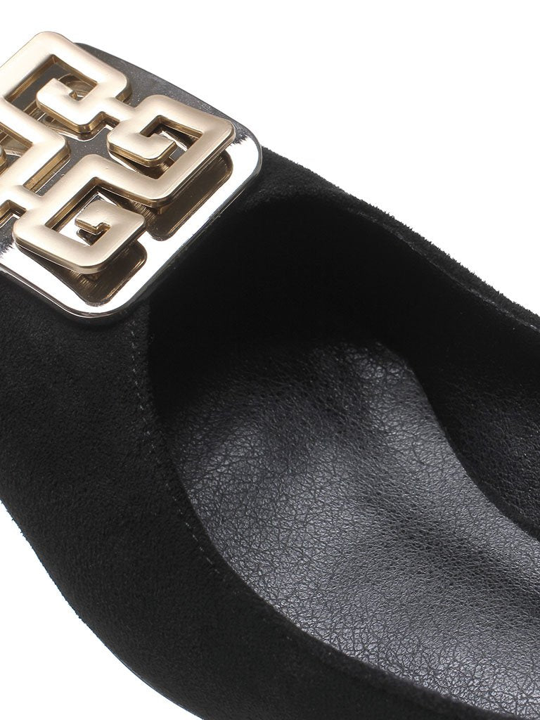 Chunky Heel  Square Toe Suede Vintage Shoes