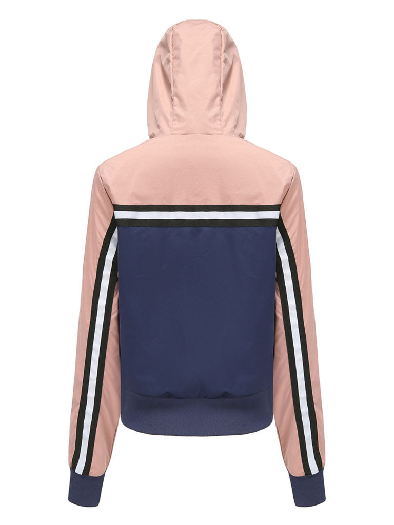 Jacket Street Daily Fall Winter Casual Two tone Stand Collar Jacket