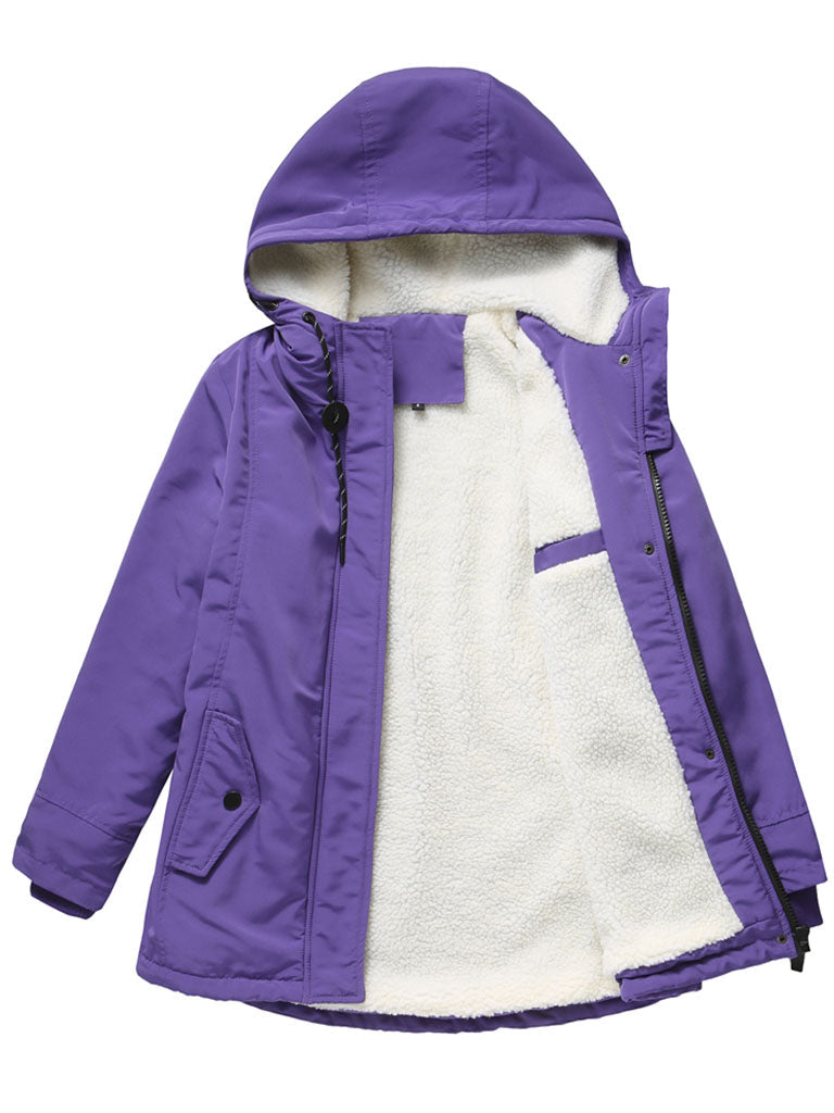 Parker Coat Daily Going Out Fall Winter Casual Waisted Solid Color Oversized Hoodie Coat