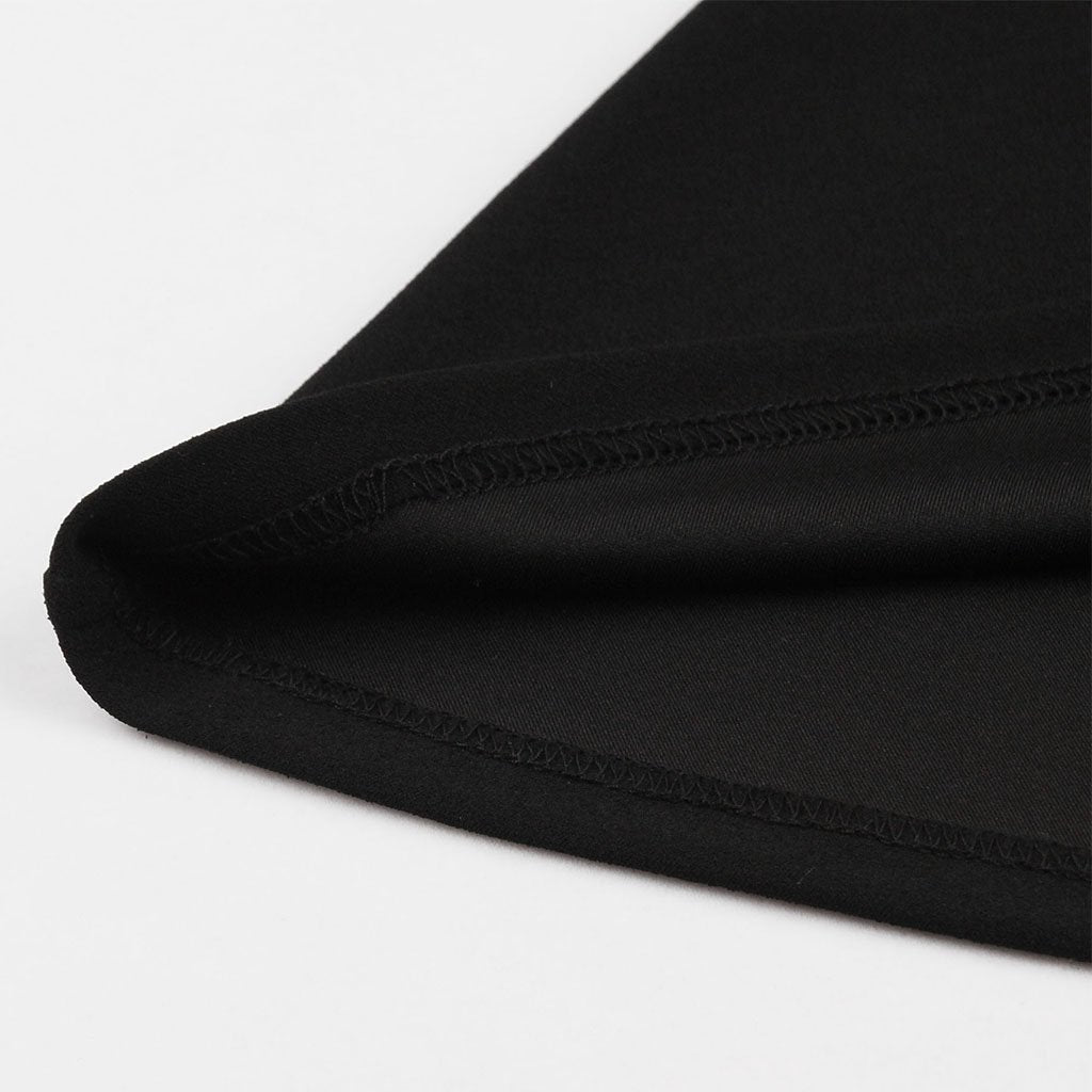 With Pocket Semi-Sheer A Line Black 50S Dress