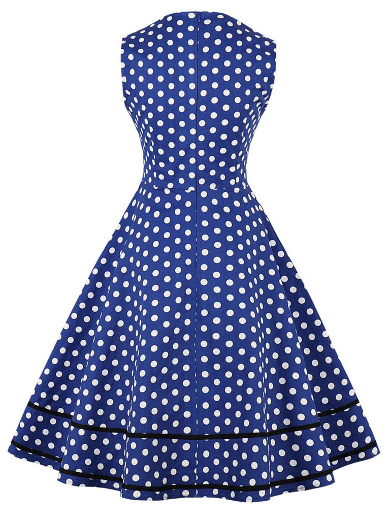 1950s Polka Dot Swing Dress