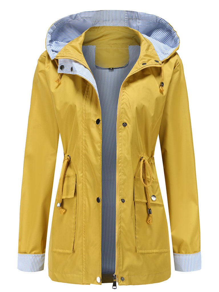 Jacket Daily Going Out Fall Winter Casual Solid Color Hoodie Sporty Jacket