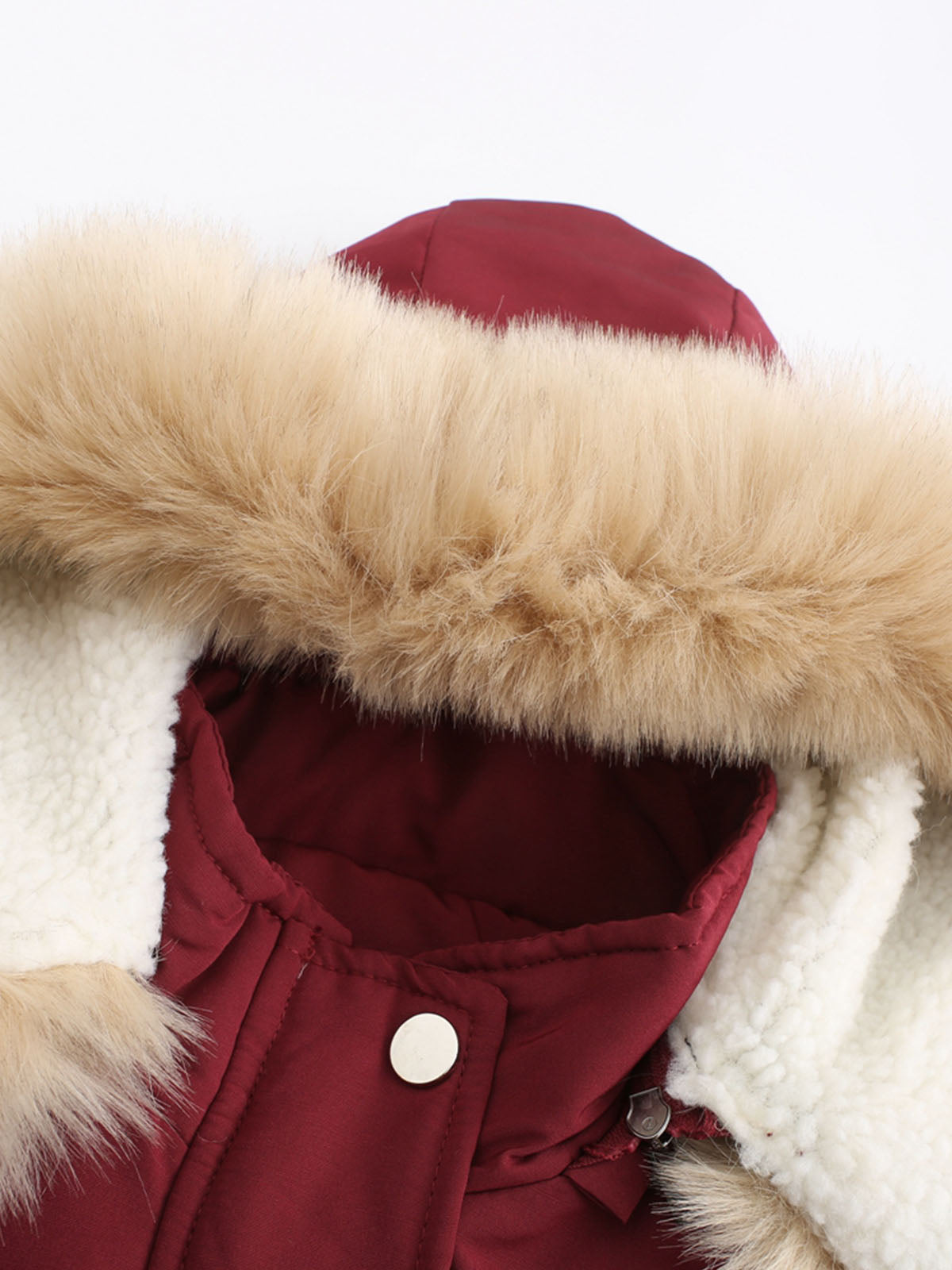 Coat Daily Lamb wool Fall Winter Regular Midi Length Coat Solid Color Oversized Coat