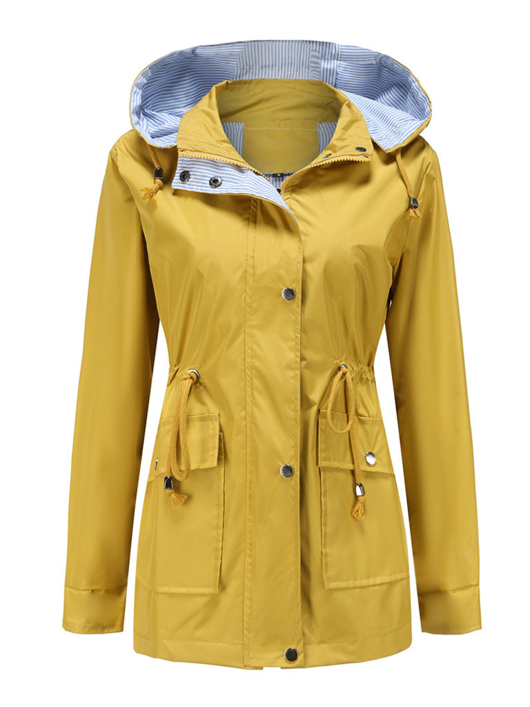 Jacket Daily Going Out Fall Winter Casual Solid Color Hoodie Sporty Jacket