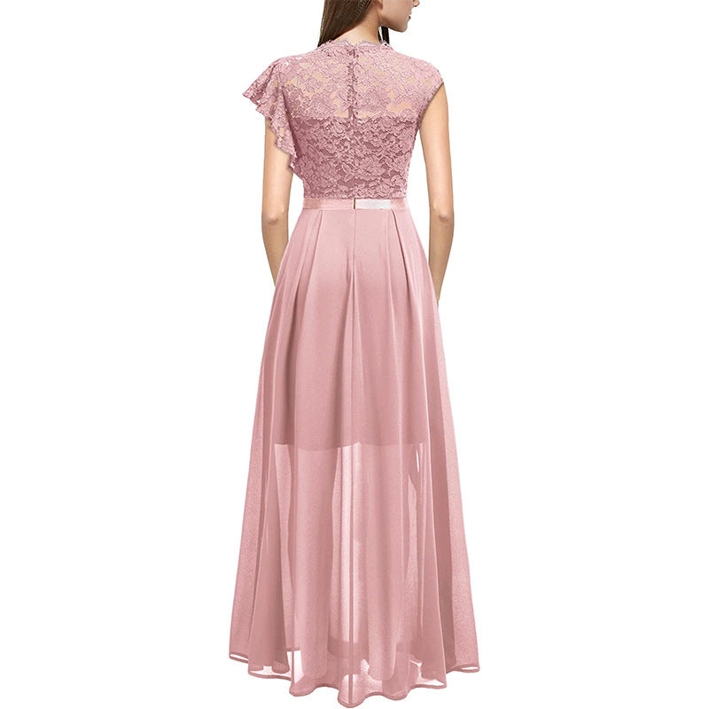 Lace Evening Gown With A High Waist