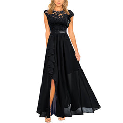 Lace Evening Gown With A High Waist