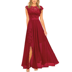 Lace Evening Gown With A High Waist
