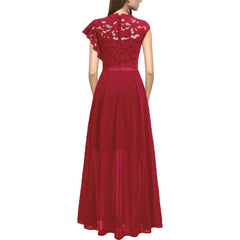 Lace Evening Gown With A High Waist