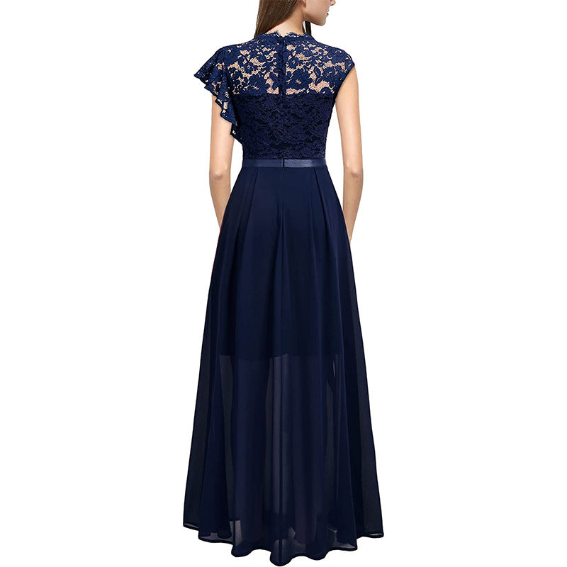 Lace Evening Gown With A High Waist