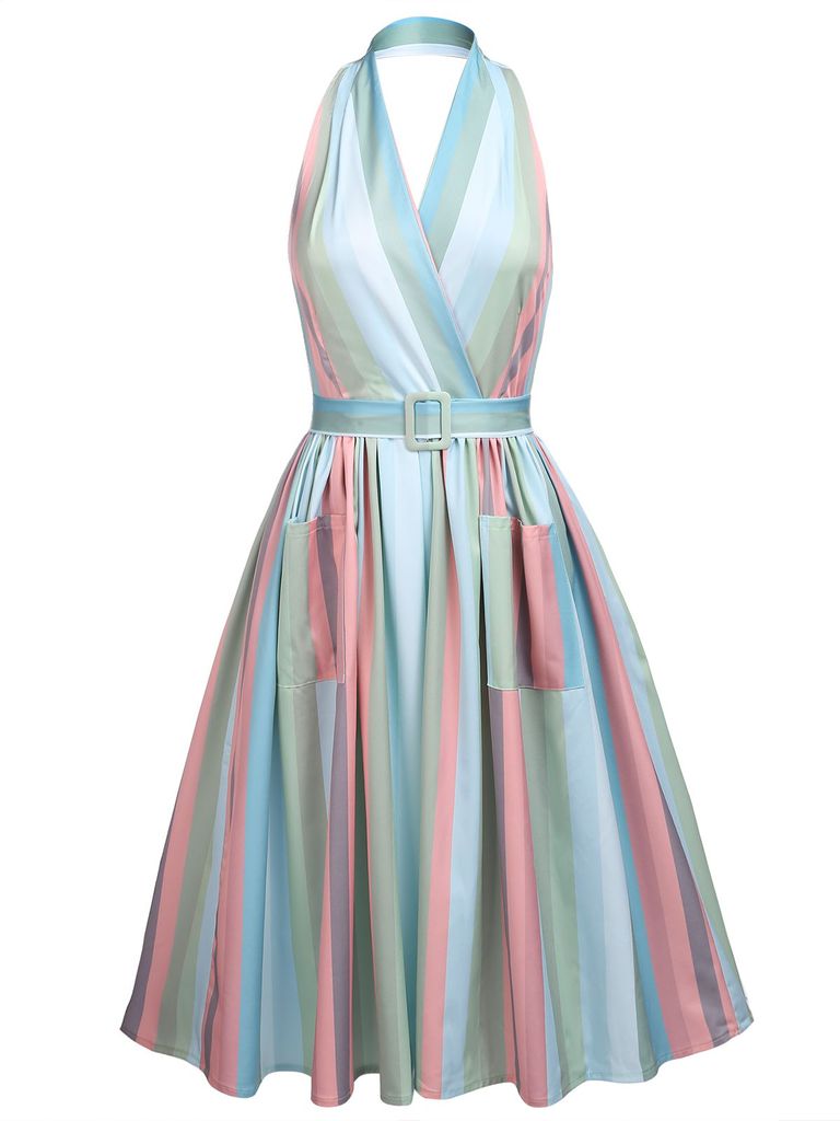 The Marvelous Mrs.Maisel Costume Dress Stripe Vintage Dress Set