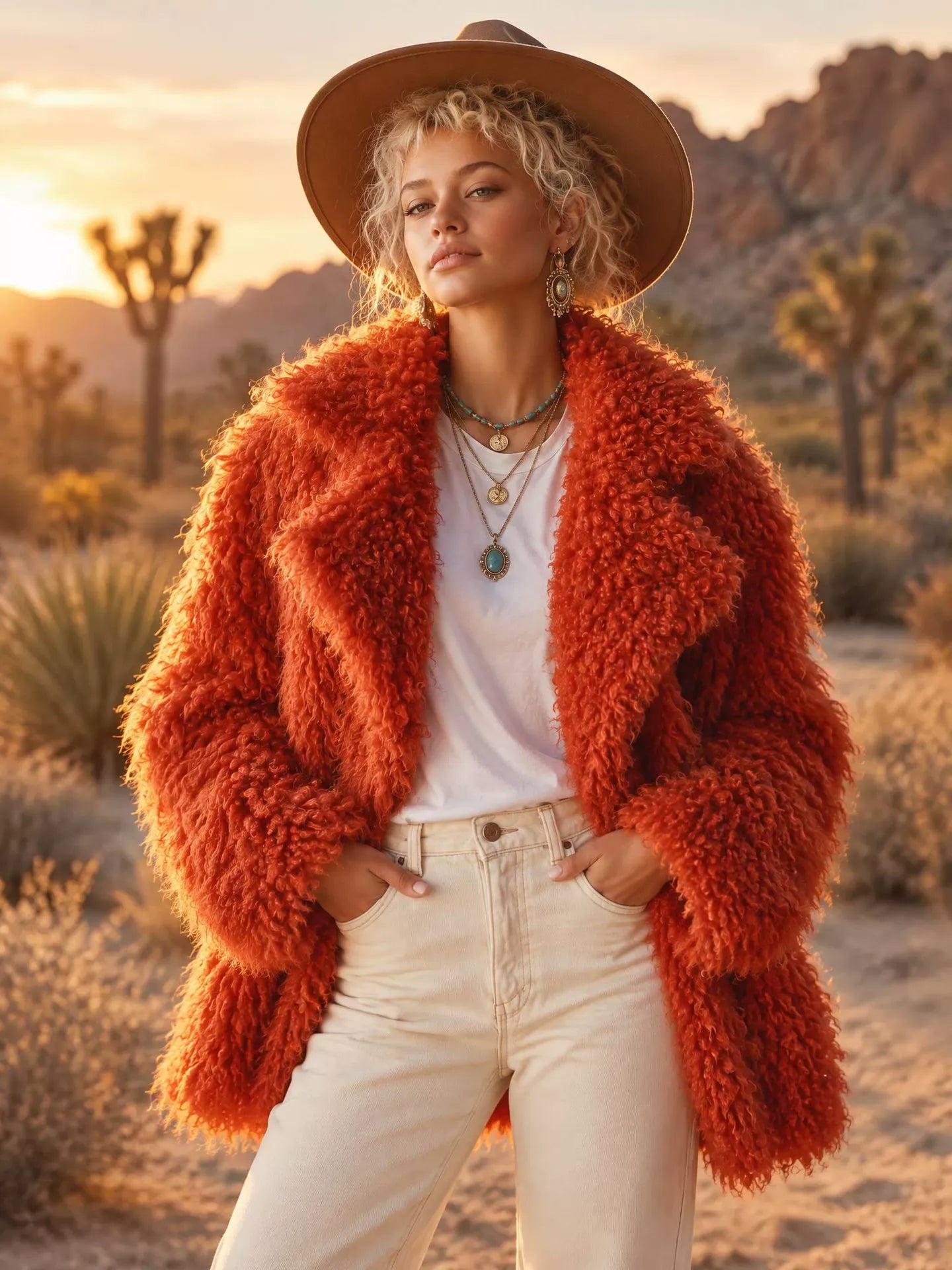 Loose  Relaxed-Fit Thickened Teddy Fleece Jacket
